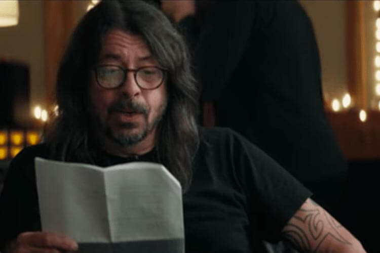 Dave Grohl reading a script for the whiskey commercial